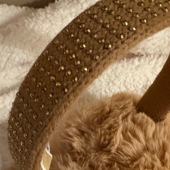 Michael Kors Tan Fur Earmuffs with Studded Band - Picture 6 of 6